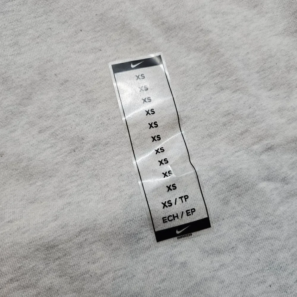 Nike Solo Swoosh Crewneck Sweatshirt Heather Grey XS Unisex Fleece DX1361-051 LE - Picture 6 of 13